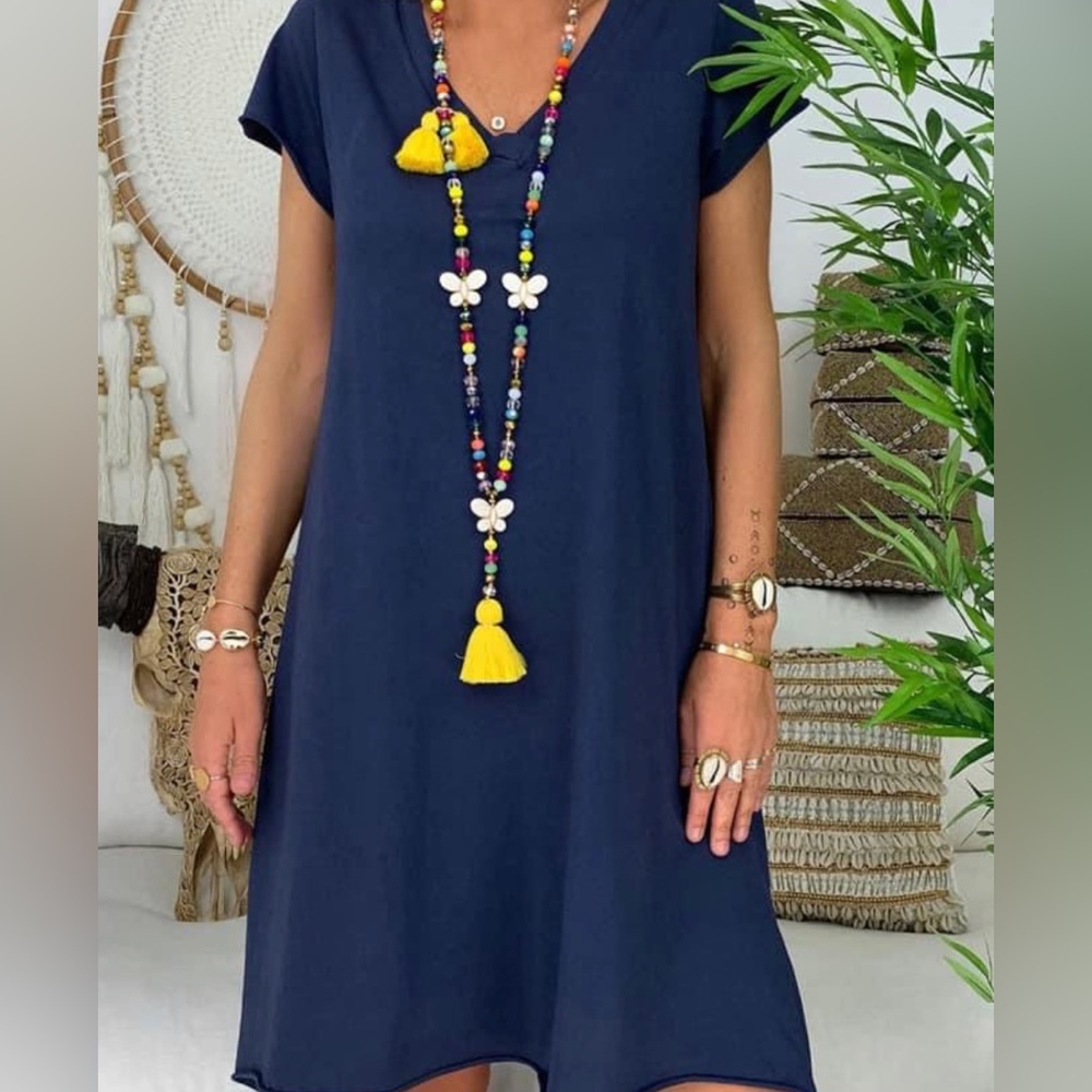 Navy knee length dress new